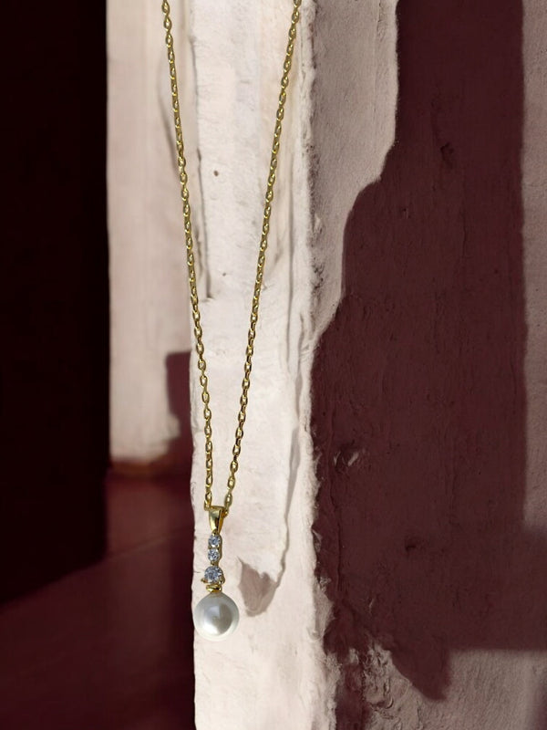 Golden Aurora Pearl Necklace