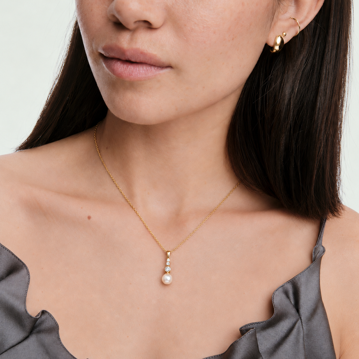 Golden Aurora Pearl Necklace