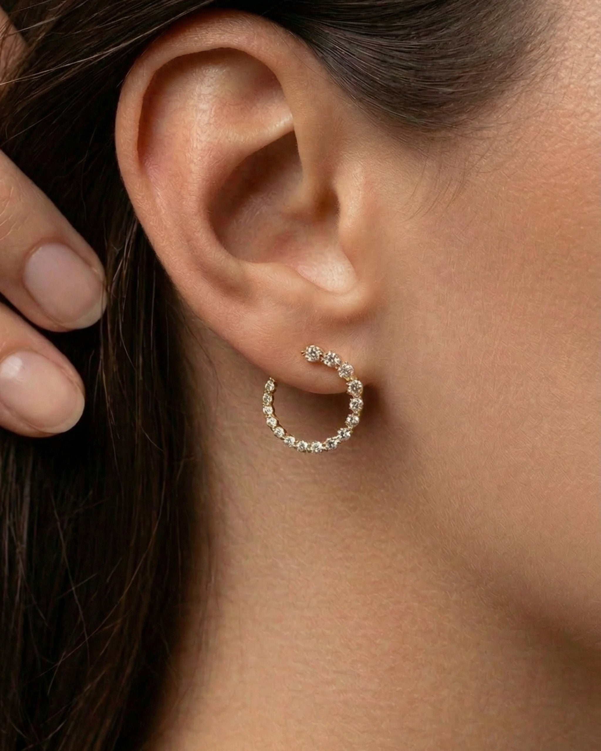 Graduated Gold Circle Studs