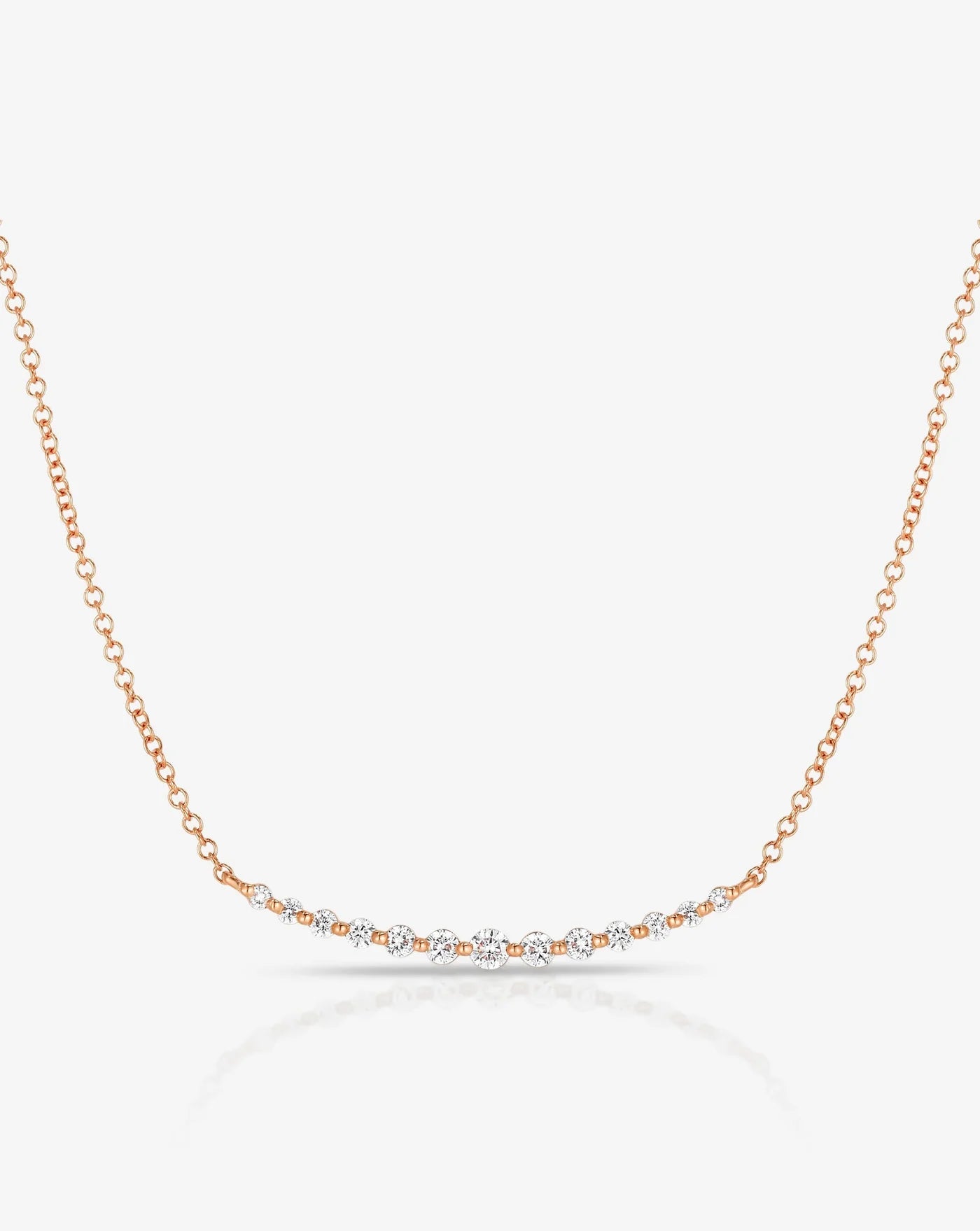 Graduated Single Prong Necklace