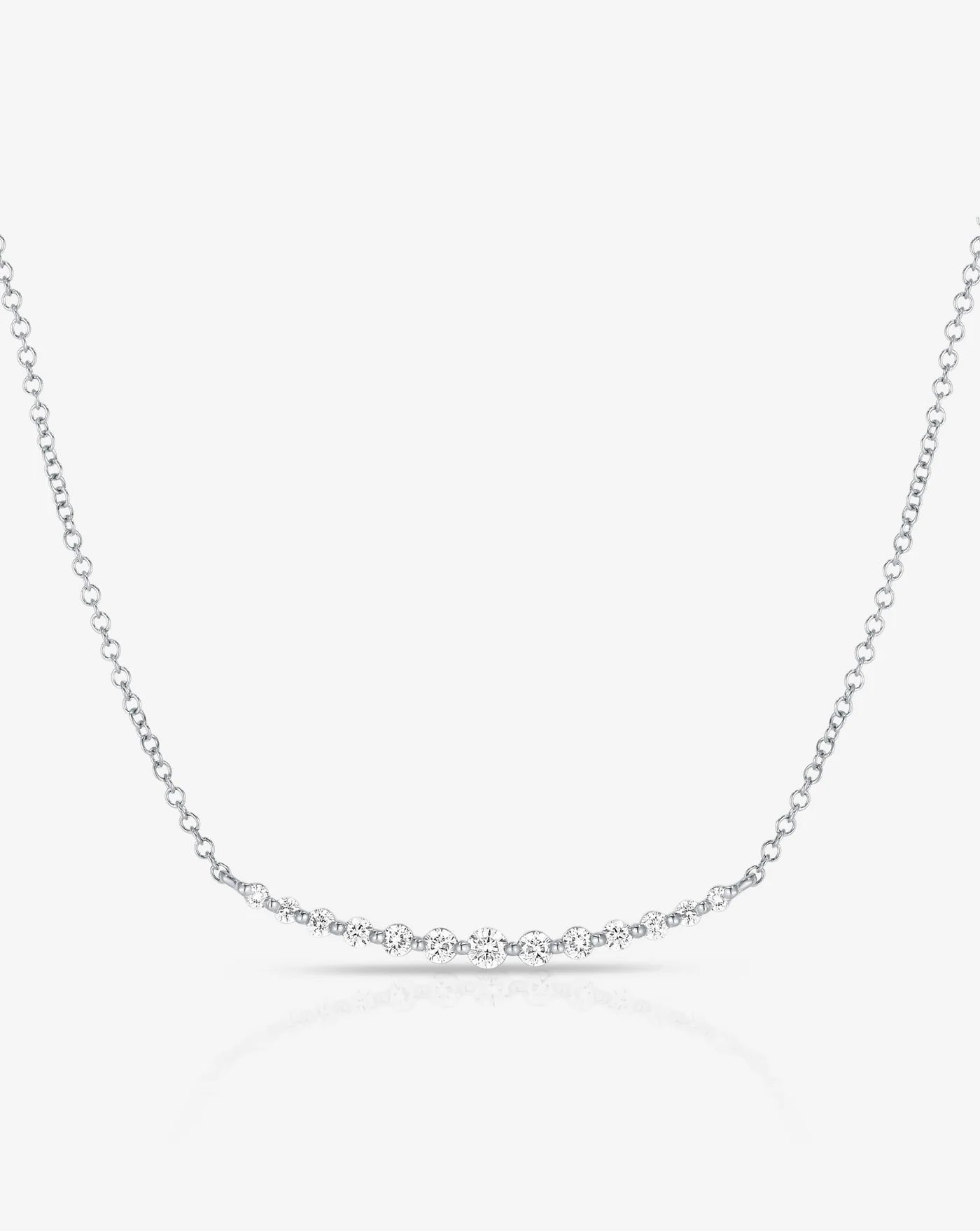Graduated Single Prong Necklace