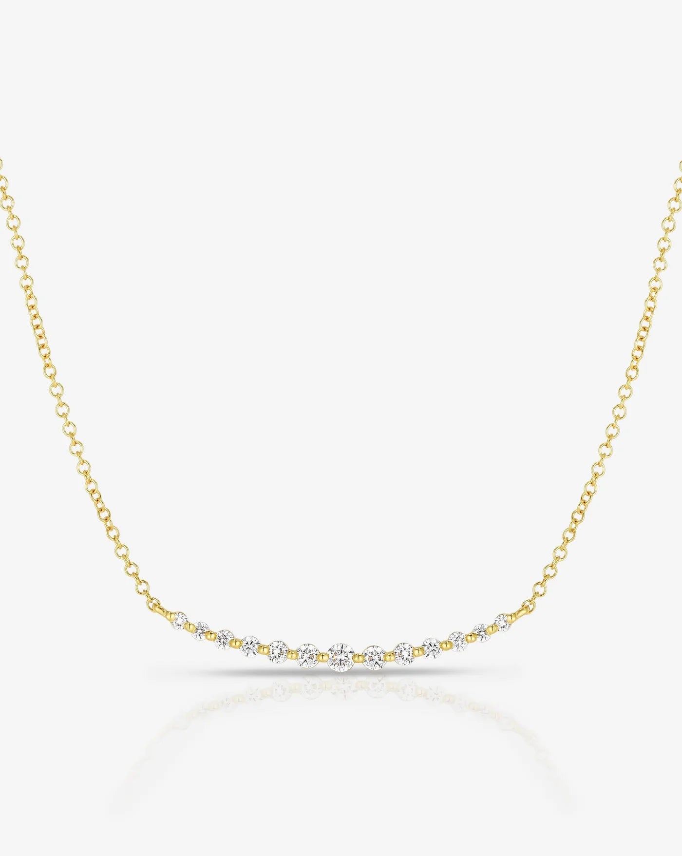 Graduated Single Prong Necklace