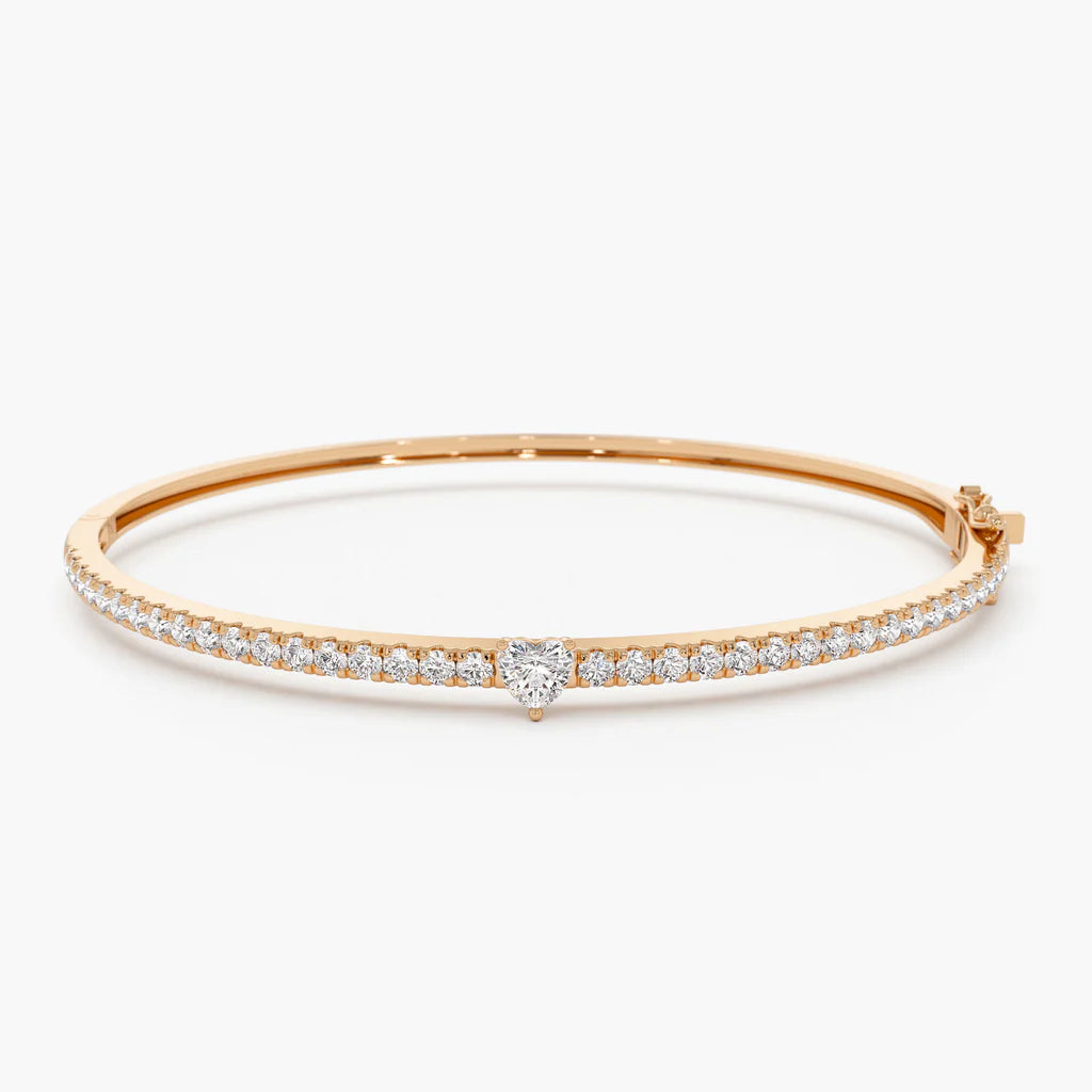 Heart Shaped and Round Bangle