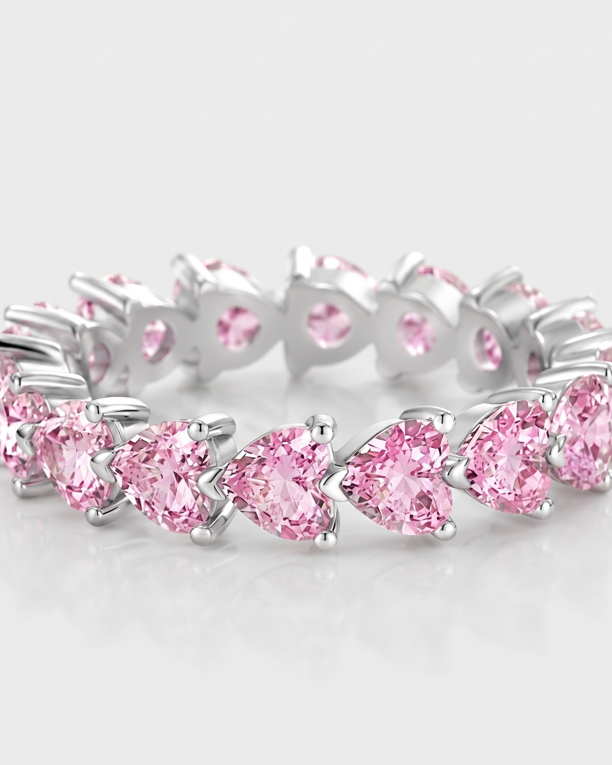 Heart Balance Pink Zircon Ring
