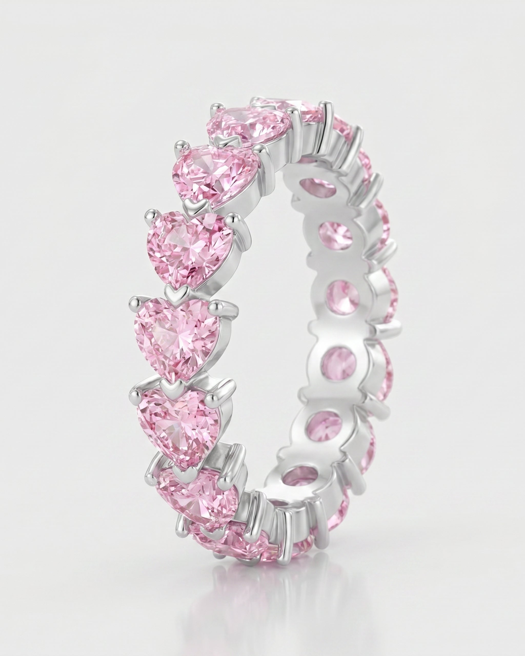 Heart Balance Pink Zircon Ring