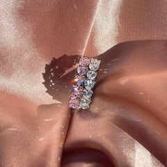 Heart-Shaped Pink Zircon Ring