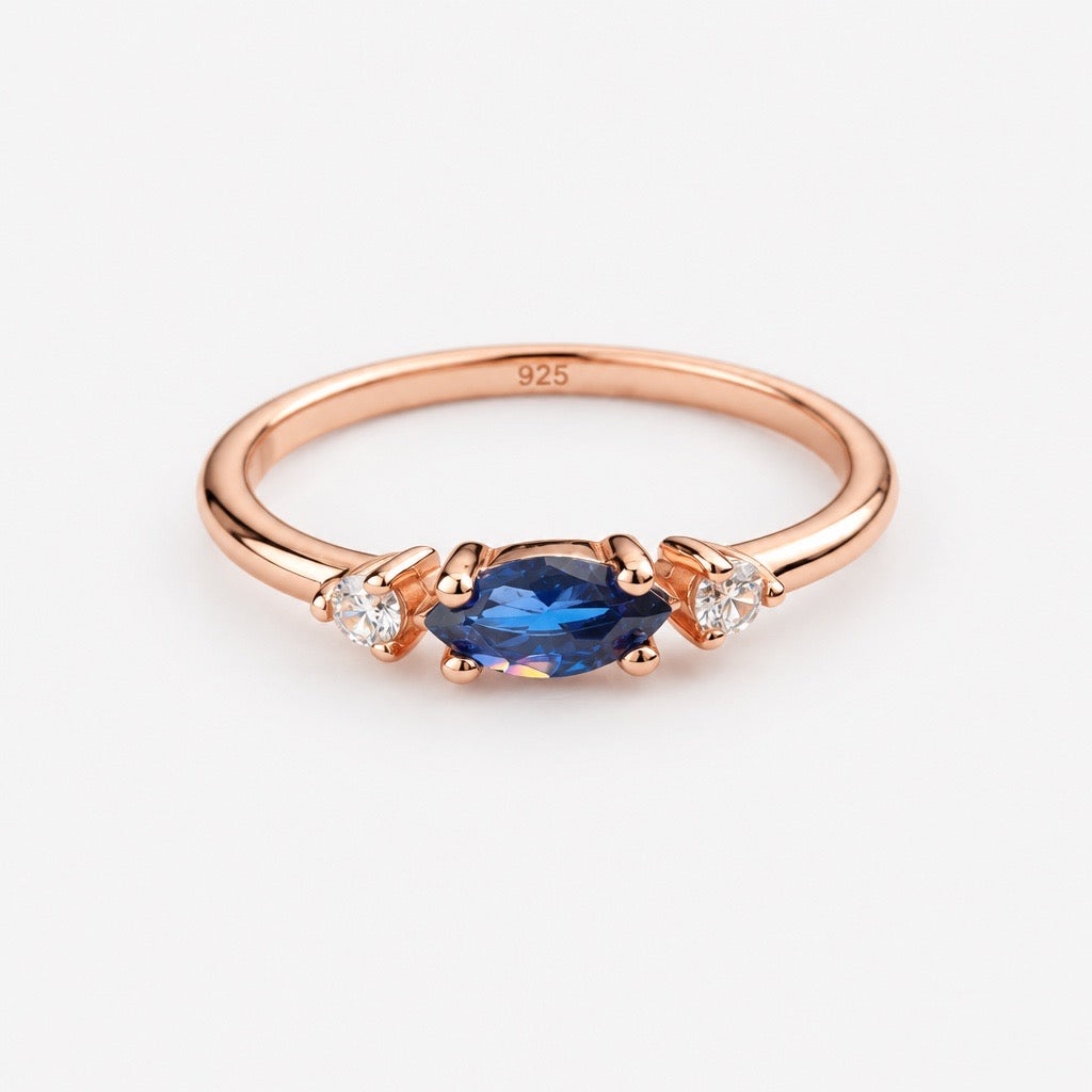 Ocean Hues Baguette Ring