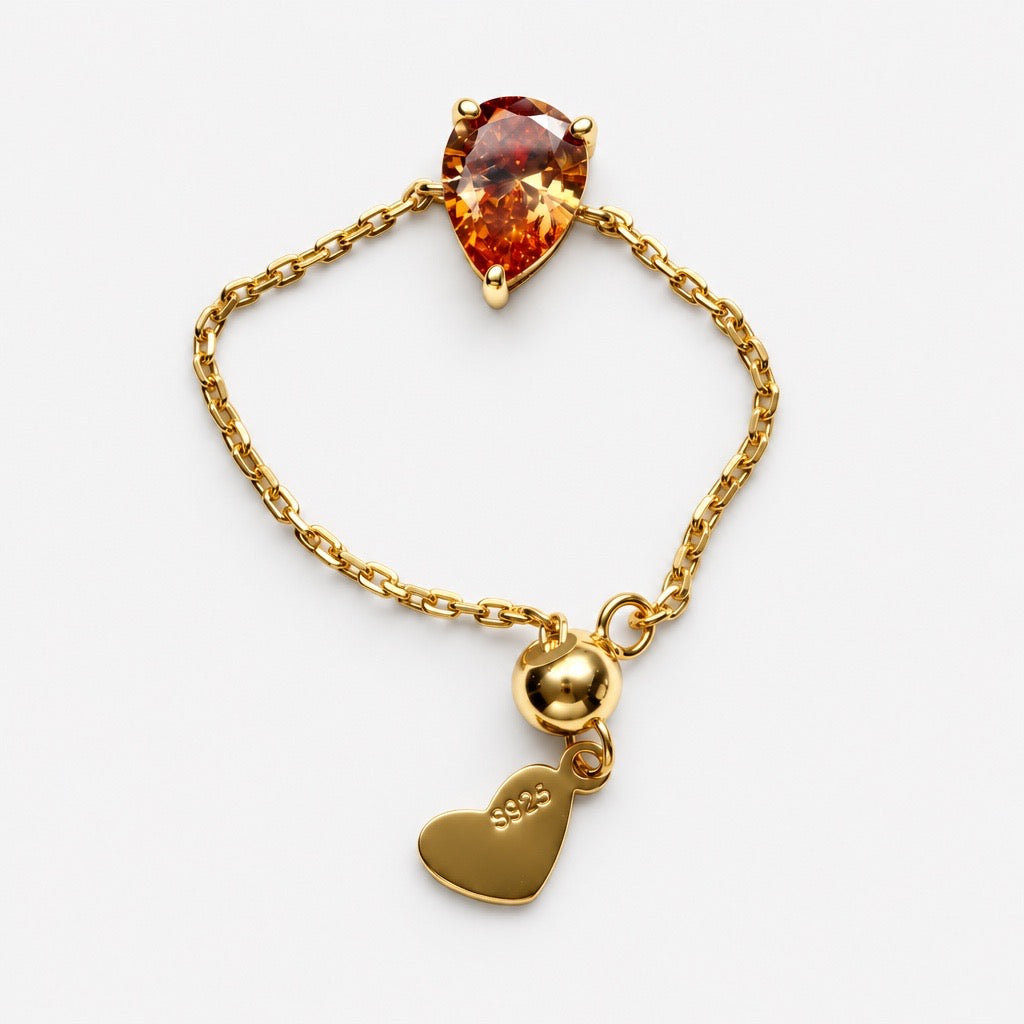 Blush Serenity Chain Ring