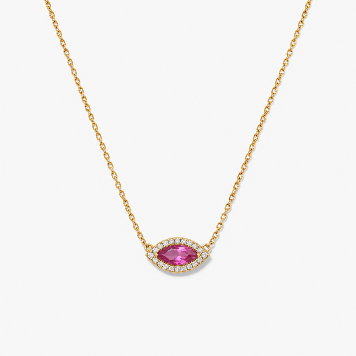 Marquise Cut Ruby Necklace