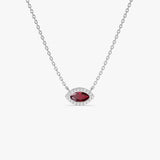 Marquise Cut Ruby Necklace