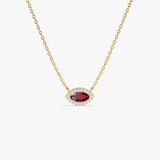 Marquise Cut Ruby Necklace