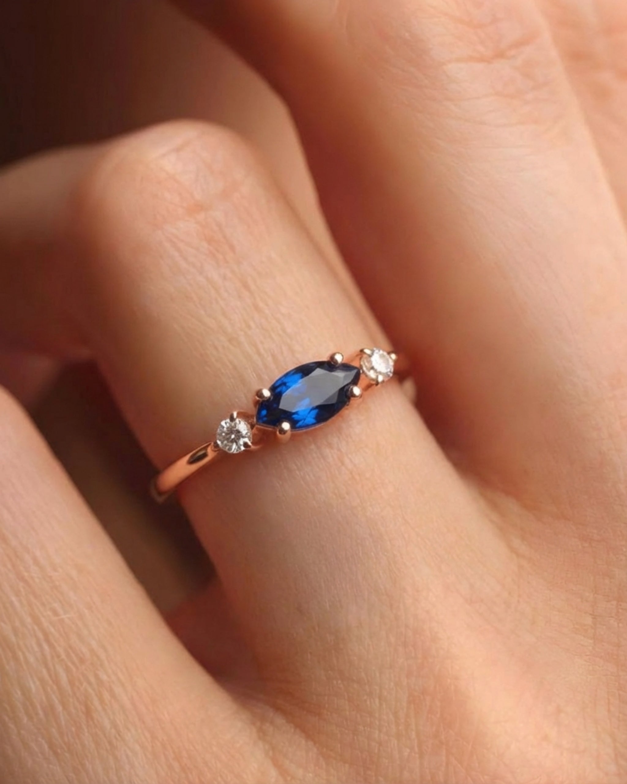 Ocean Hues Baguette Ring