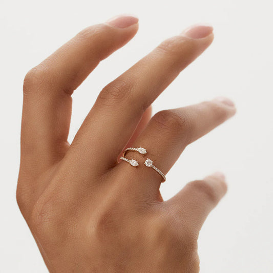 Open Horizon Marquise Ring