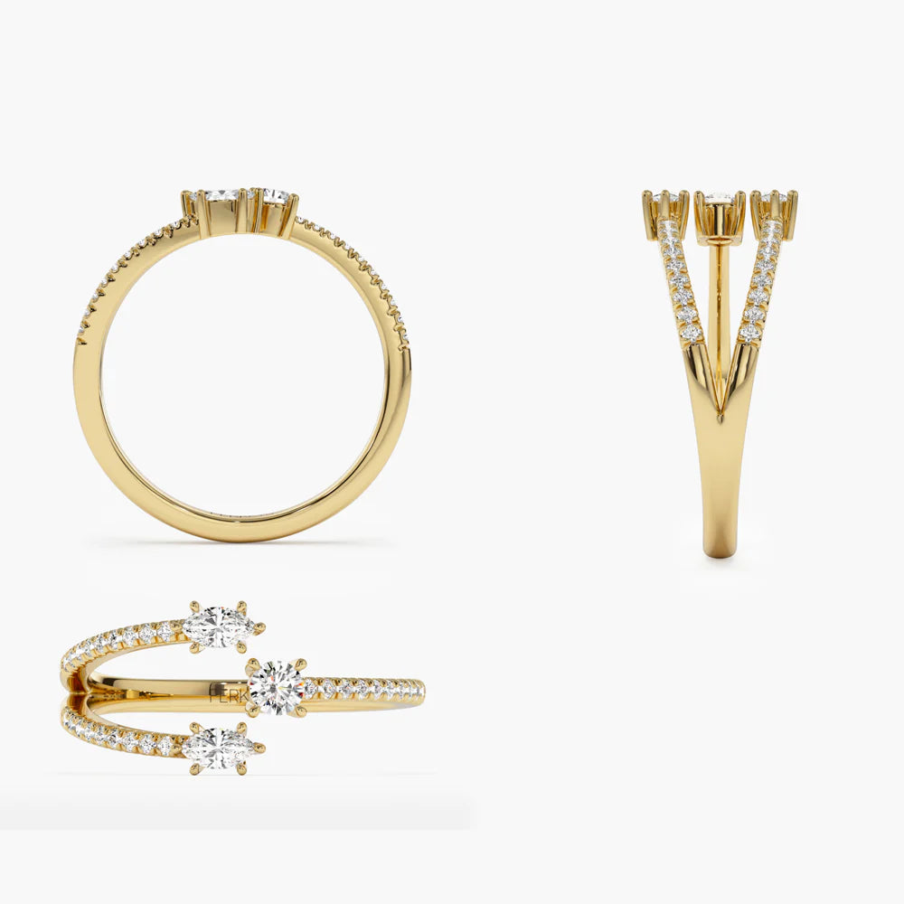 Open Horizon Marquise Ring