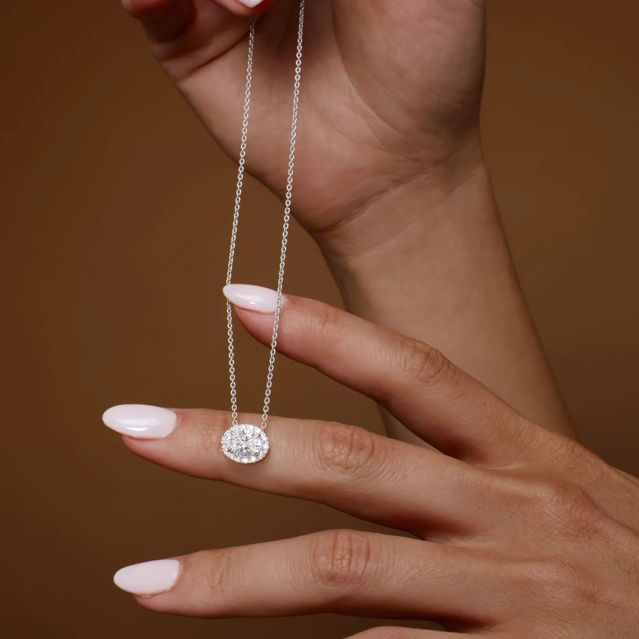 Oval Cut Zircon Stone Necklace