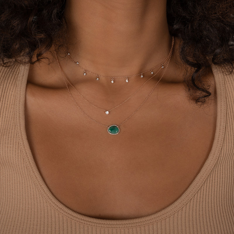 Oval Emerald Necklace