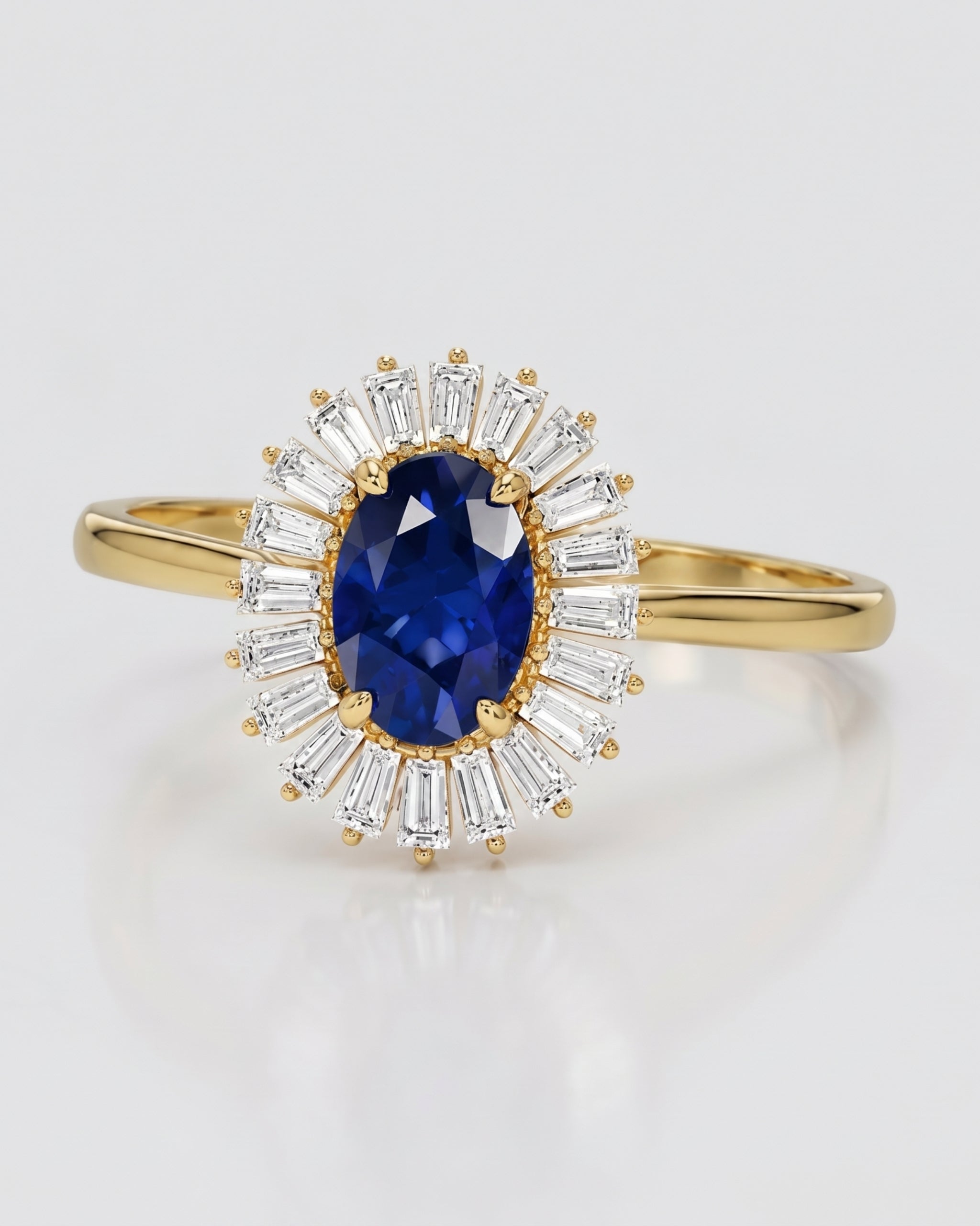 Celestial Spark Oval Ring