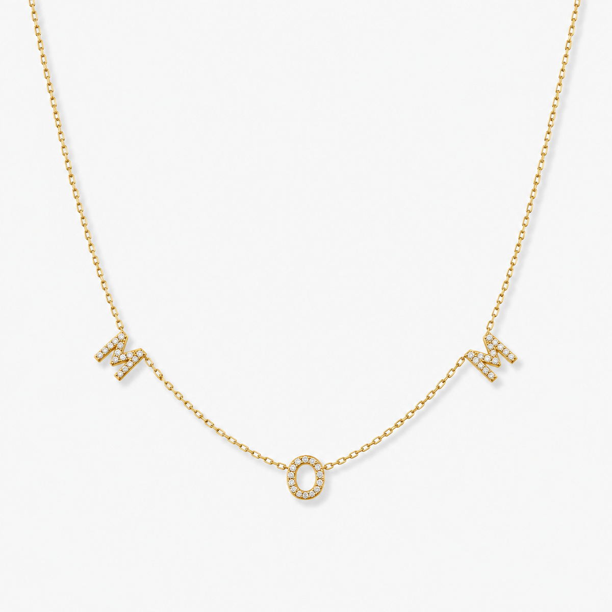 Pave Mom Necklace
