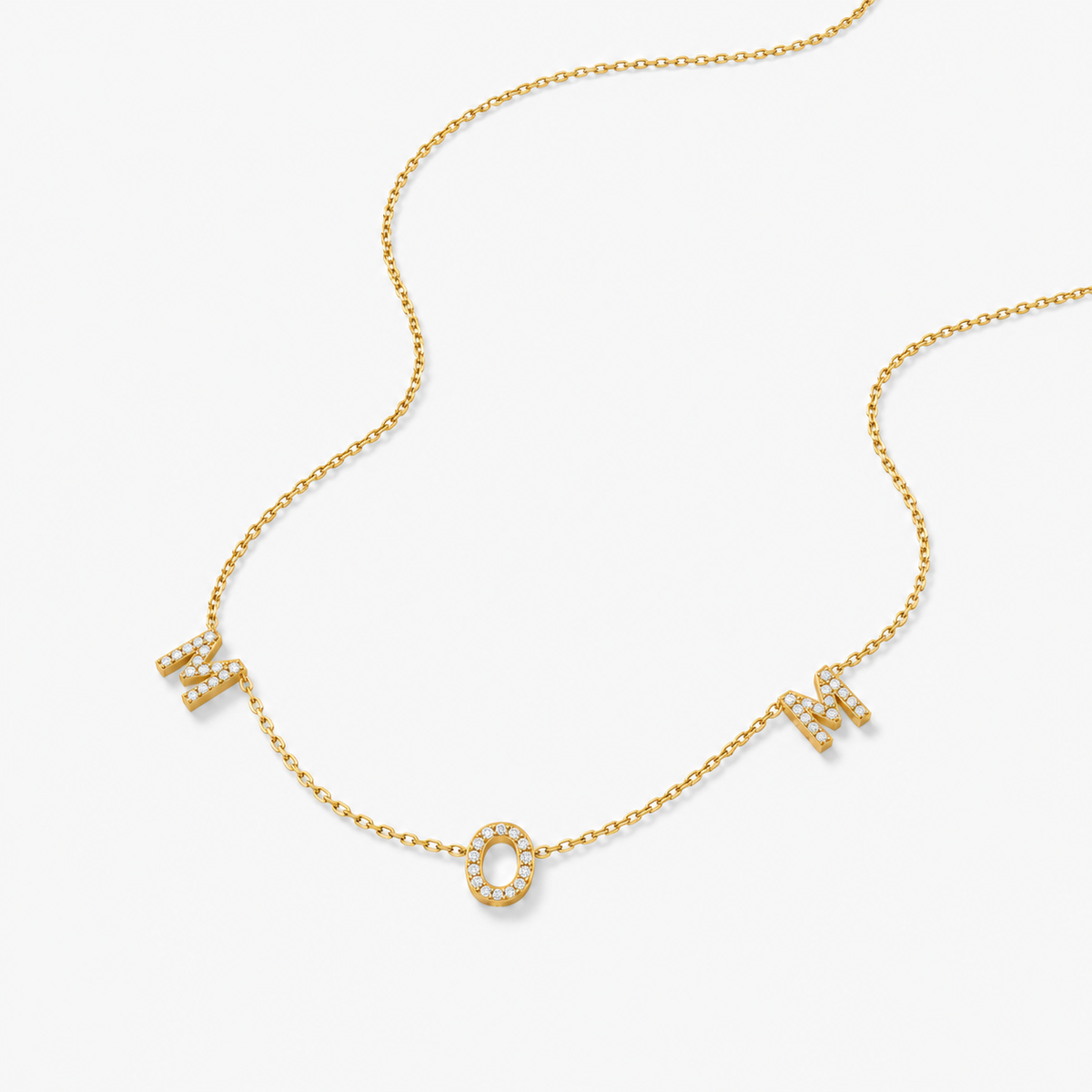 Pave Mom Necklace