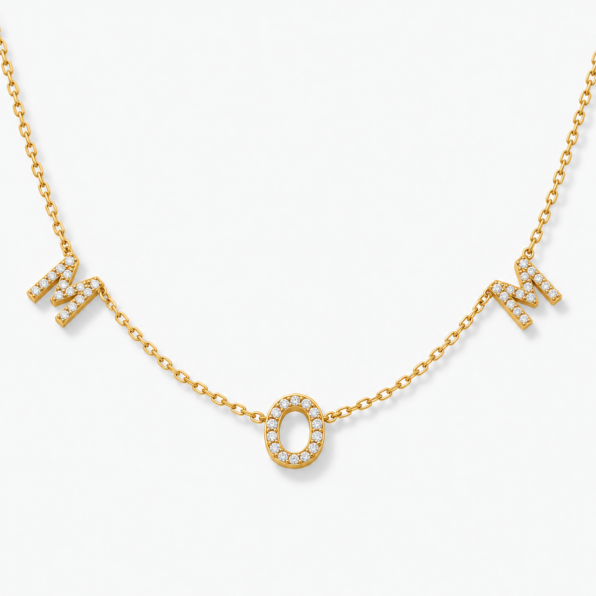 Pave Mom Necklace