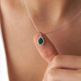 Pear Emerald Necklace