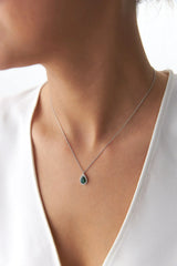 Pear Emerald Necklace