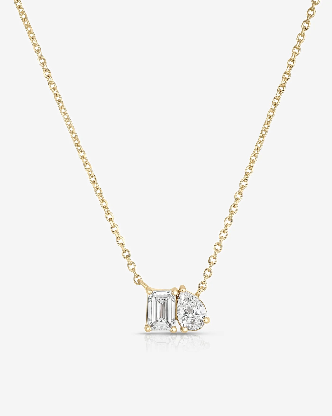 Pear & Emerald Cut Necklace