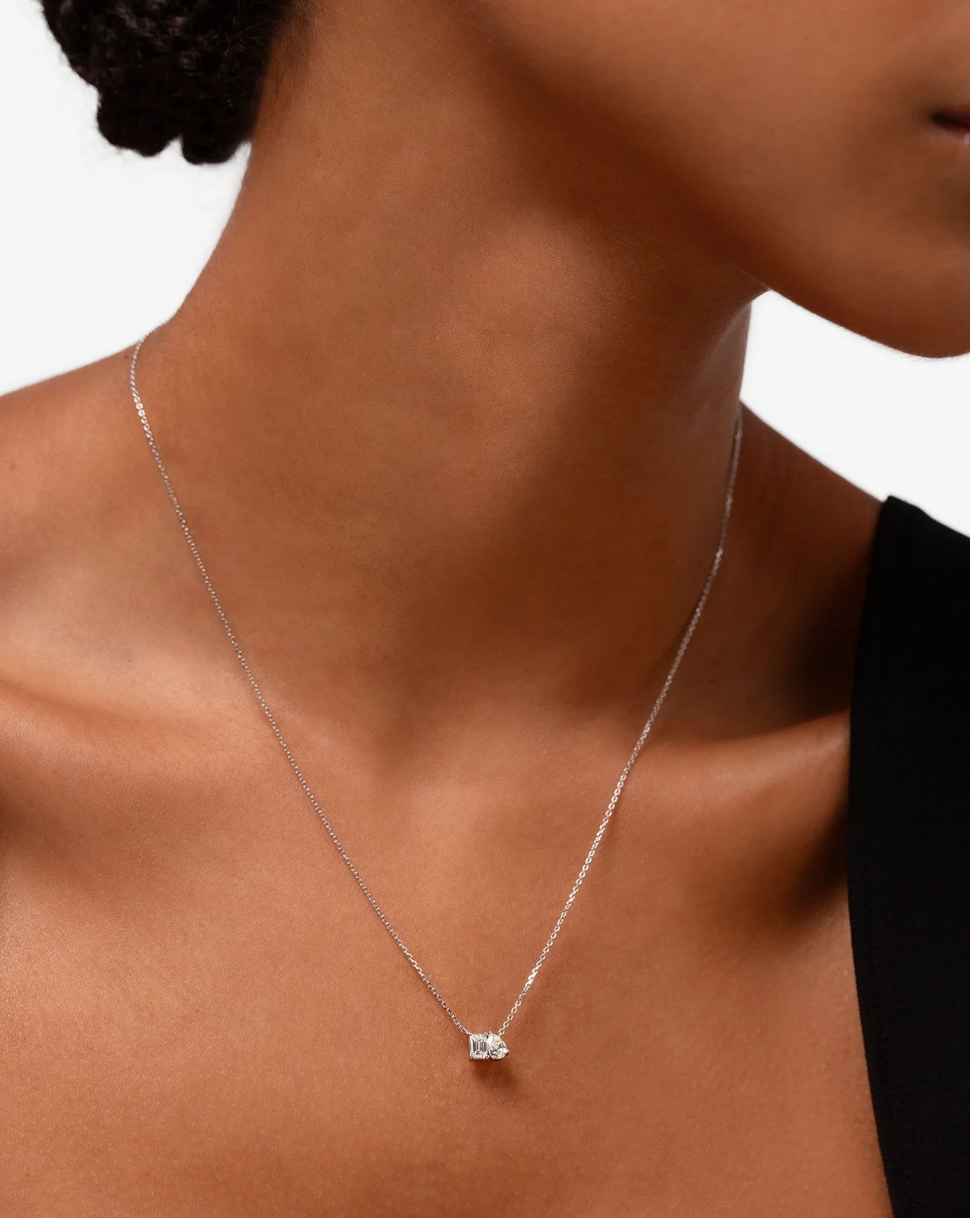 Pear & Emerald Cut Necklace