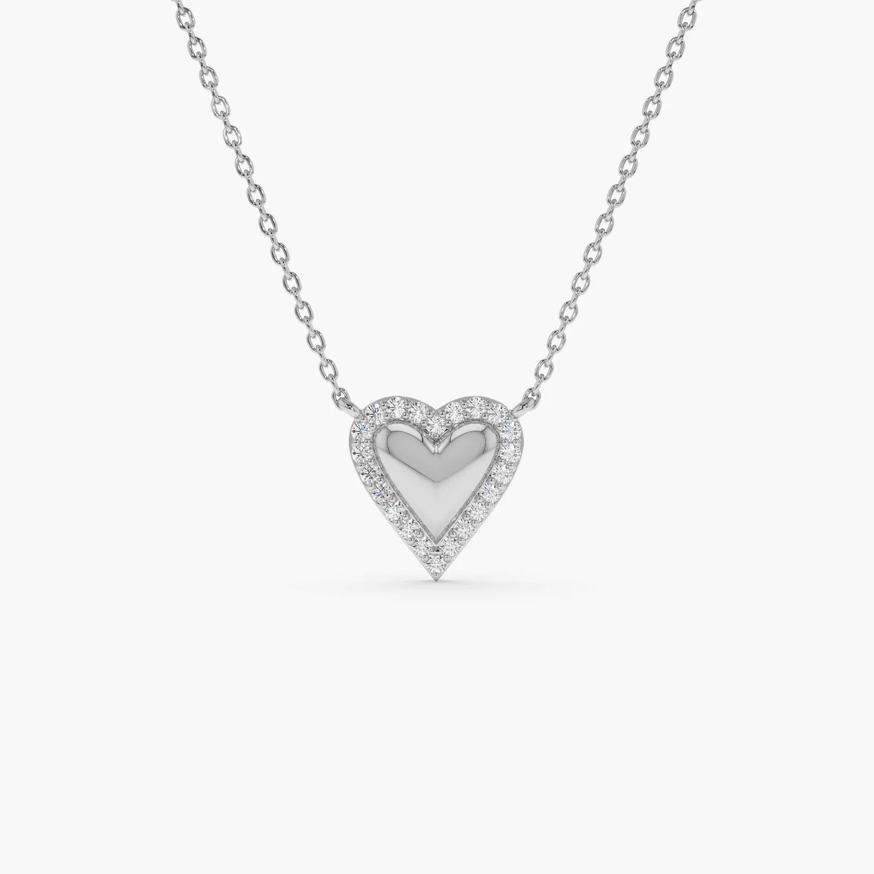 Puffed Heart Love Necklace