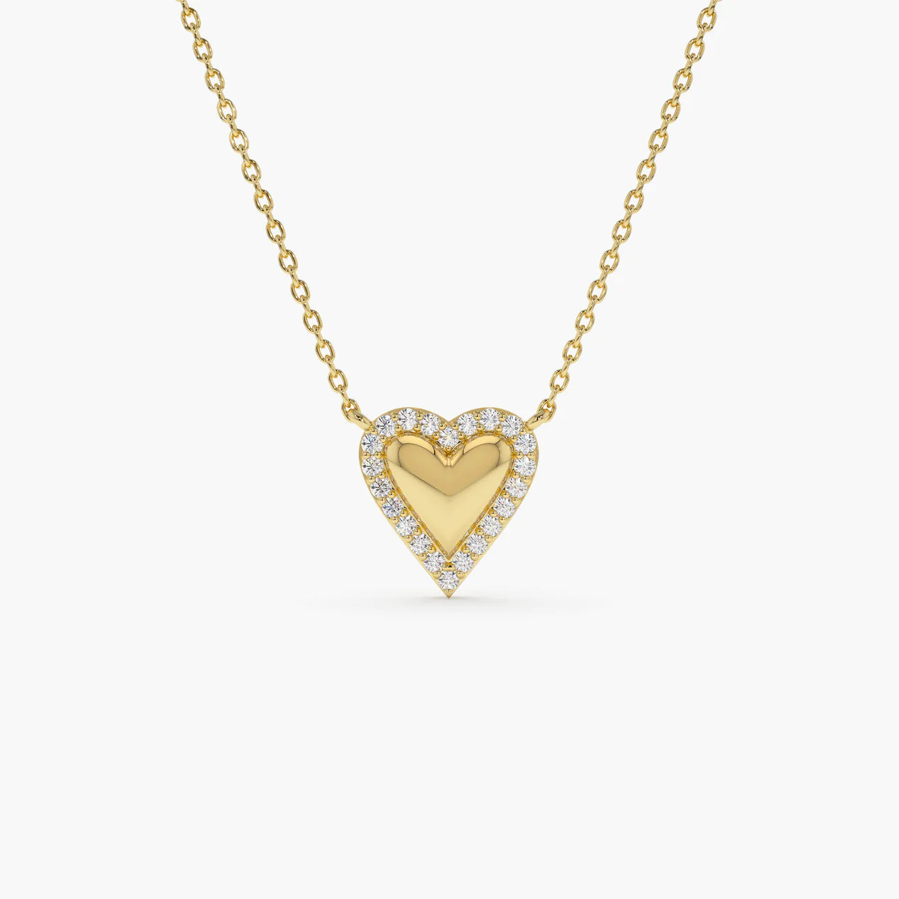 Puffed Heart Love Necklace