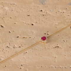 Ruby Heart Bracelet