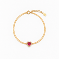 Ruby Heart Bracelet