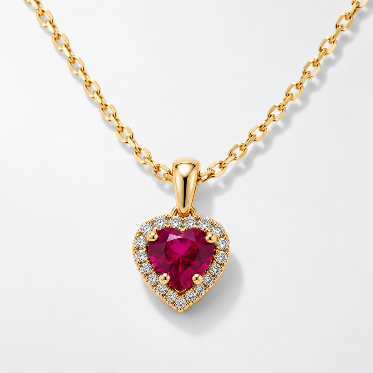 Ruby Heart Necklace