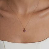 Ruby Heart Necklace