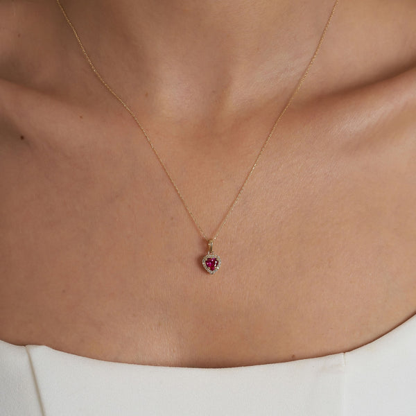 Ruby Heart Necklace