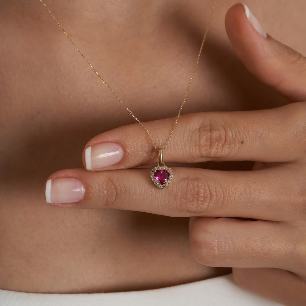 Ruby Heart Necklace