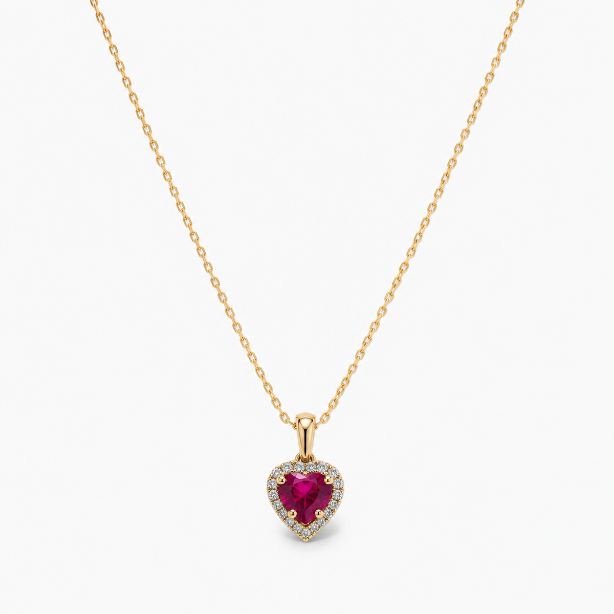 Ruby Heart Necklace