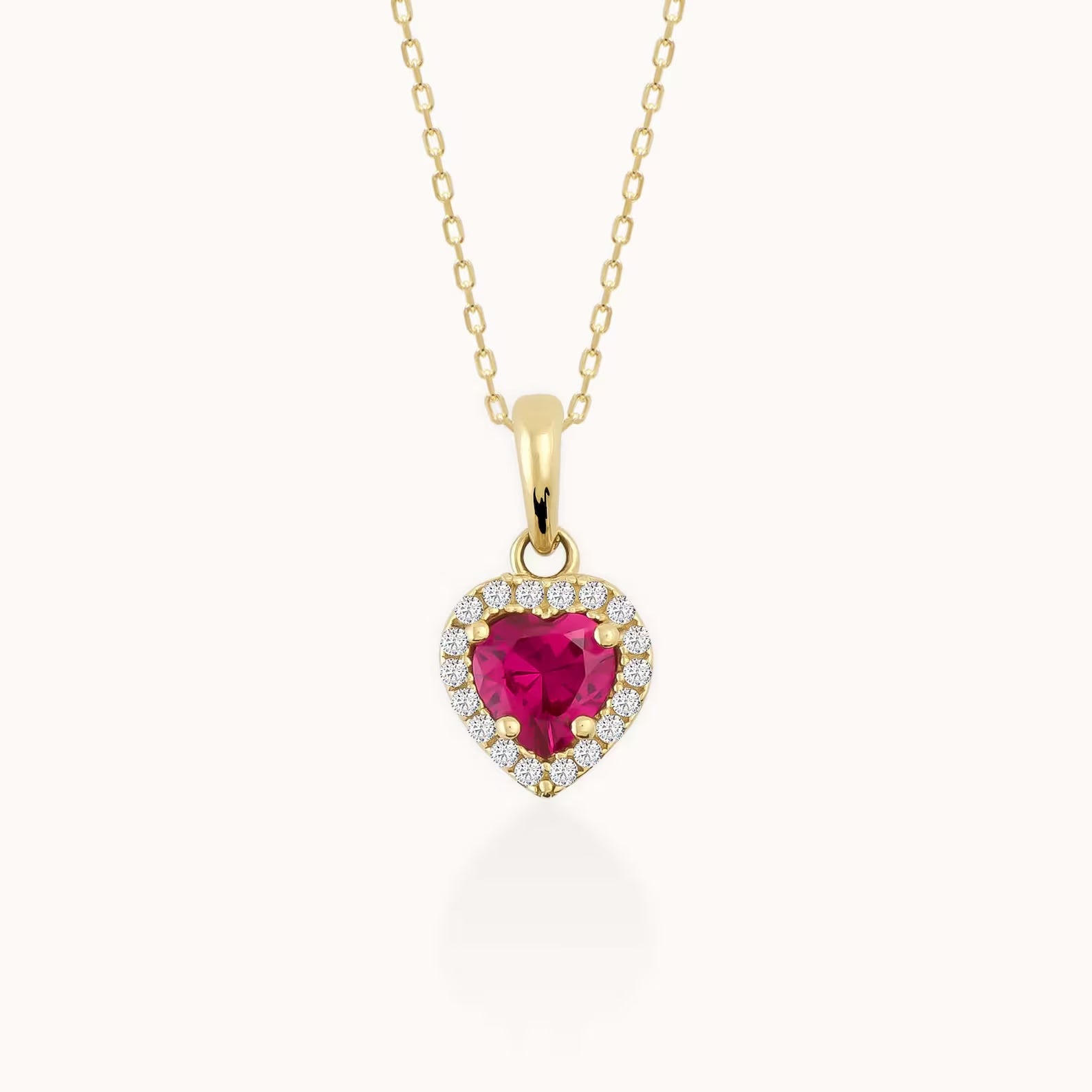 Ruby Heart Necklace