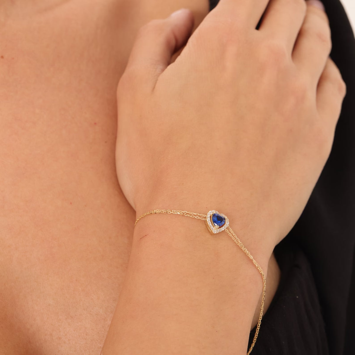 Sapphire Heart Bracelet