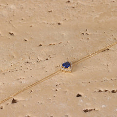 Sapphire Heart Bracelet