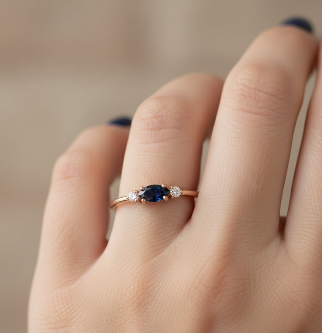Ocean Hues Baguette Ring