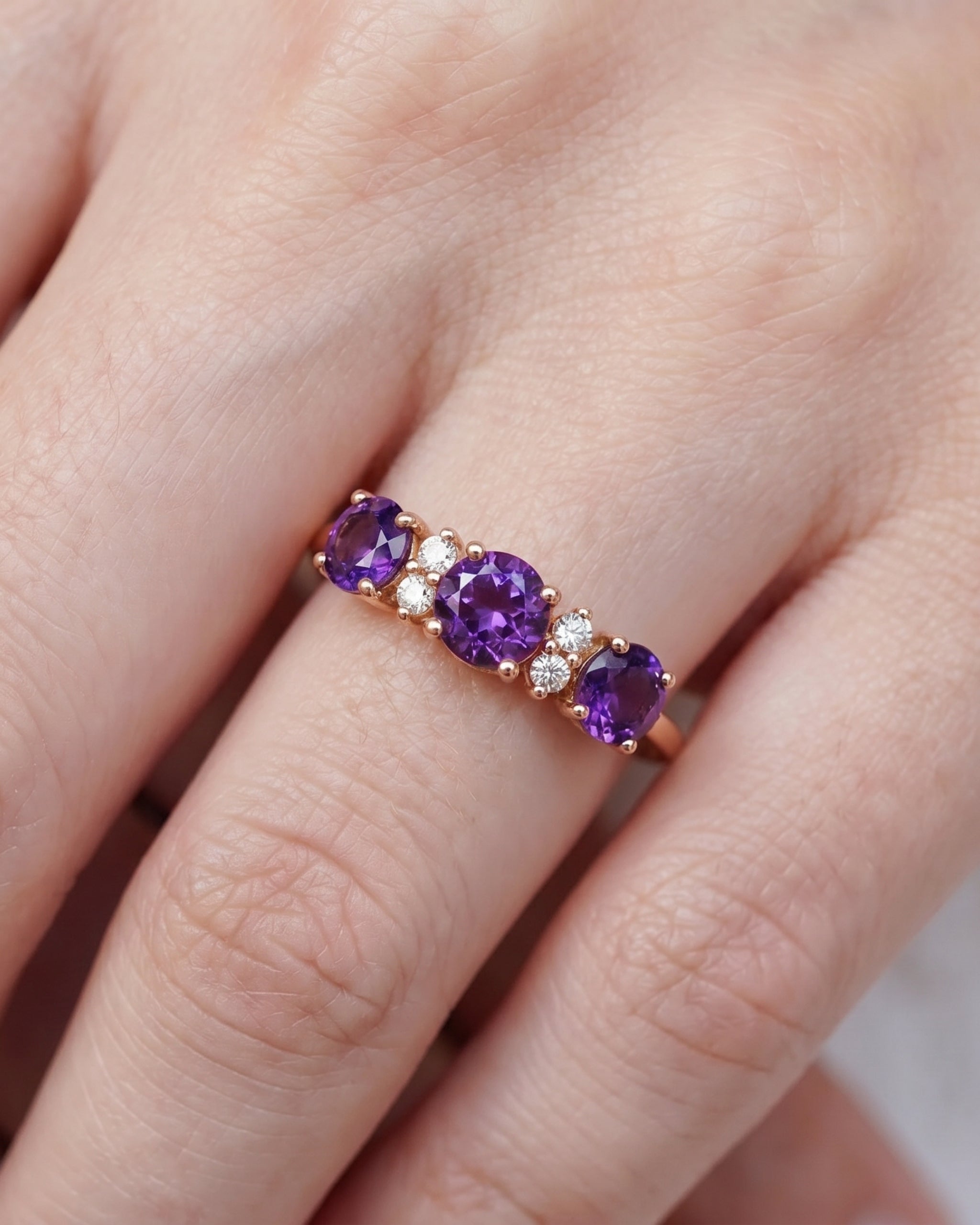 Violet Essence Amethyst Ring