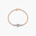 Baguette Stone Ball Chain Bracelet