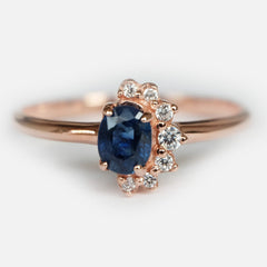 Sapphire Bloom Cluster Ring