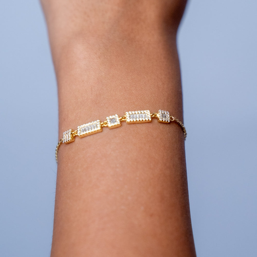 Baguette And Round Bracelet
