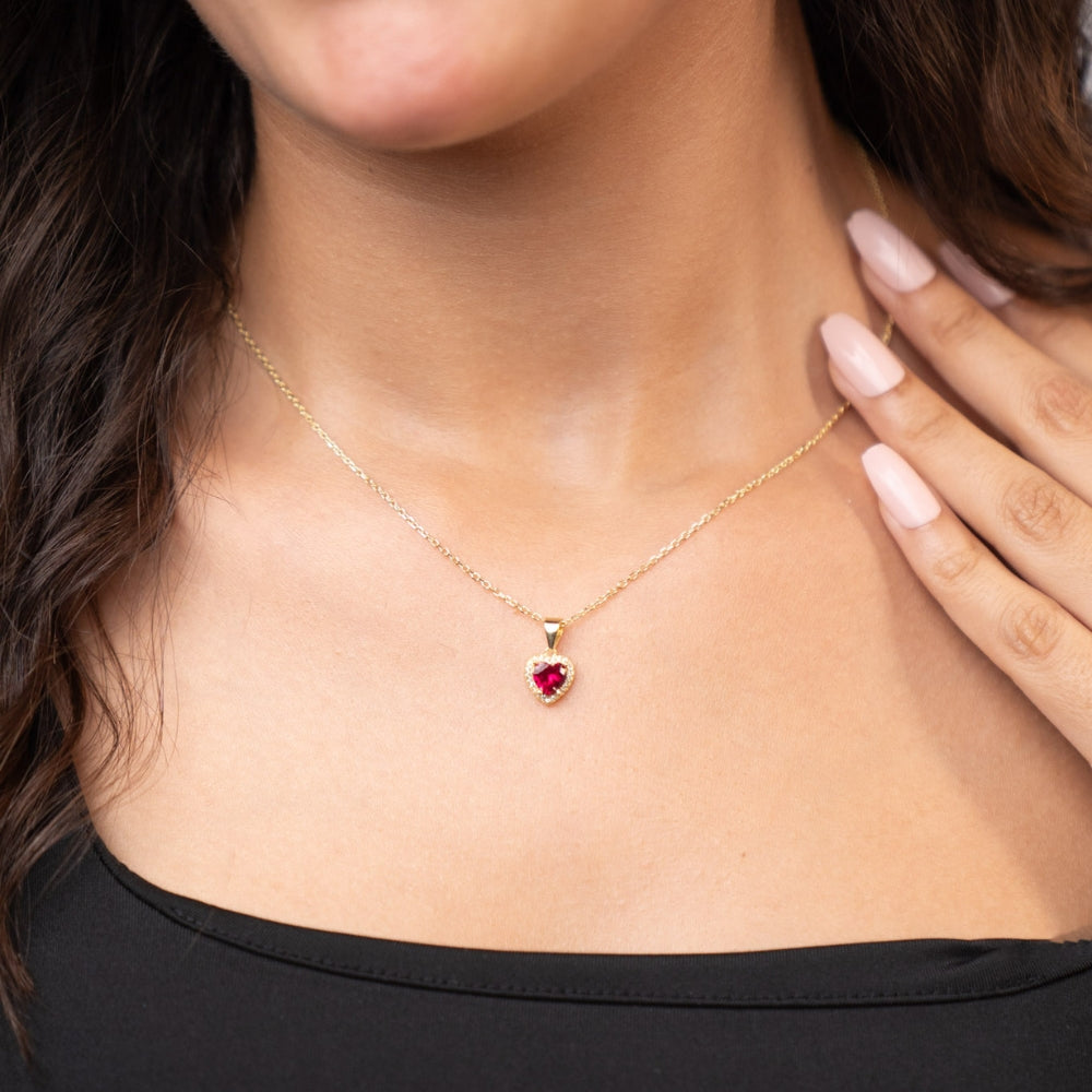 Ruby Heart Necklace