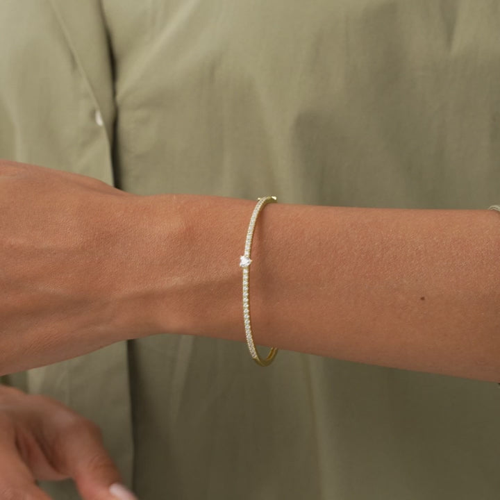 Heart Shaped and Round Bangle