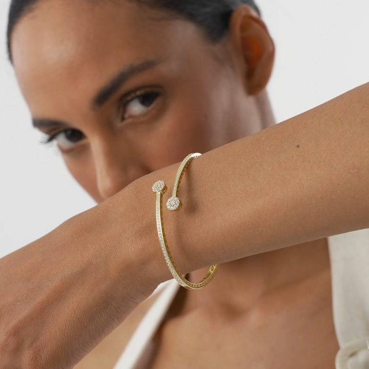 Cross Over Bangle Bracelet