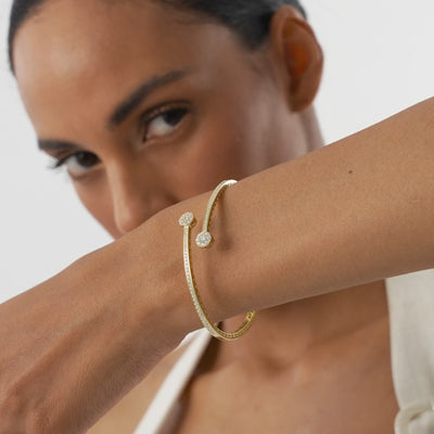 Cross Over Bangle Bracelet