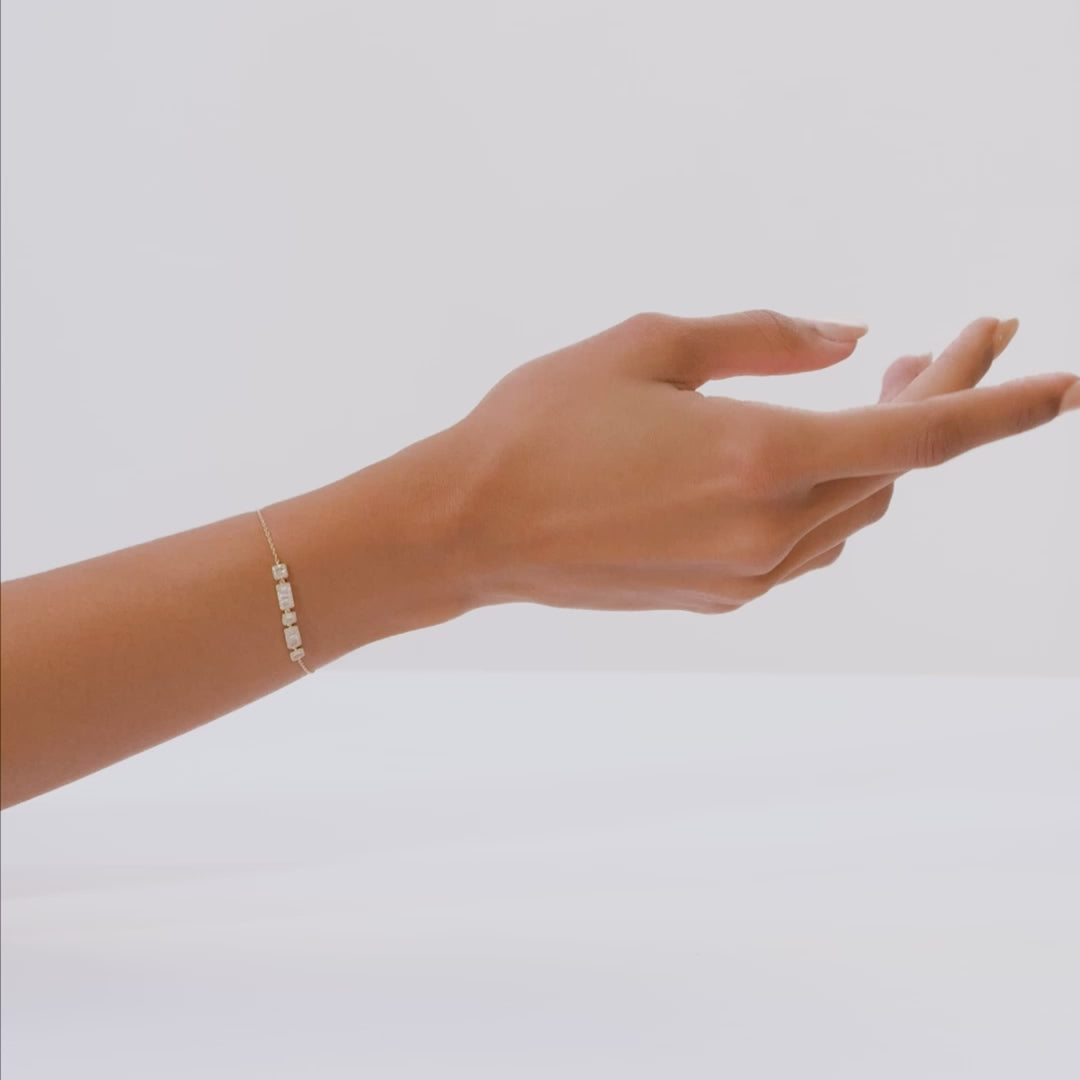 Baguette And Round Bracelet